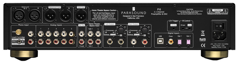 Parasound P6 back black